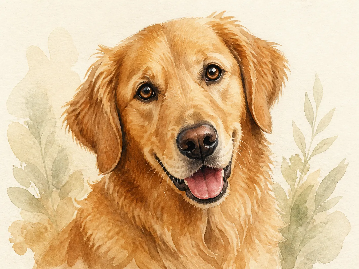 Retrato de mascota en acuarela